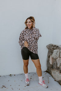 The Sierra Pullover in Pink Cheetah - Reg & Curvy