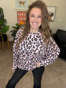 The Sierra Pullover in Pink Cheetah - Reg & Curvy - Macoma Boutique130 Sweaters