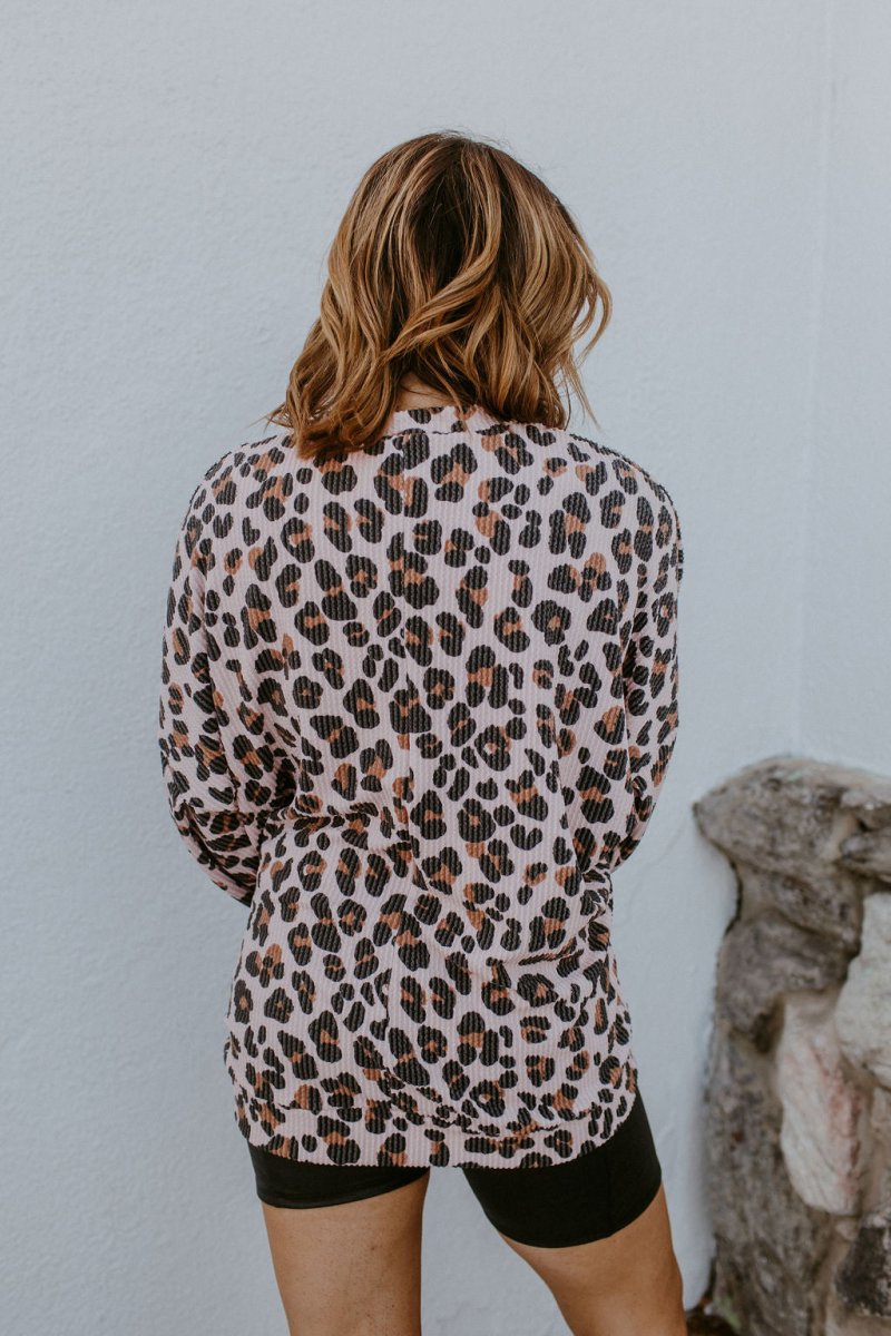 The Sierra Pullover in Pink Cheetah - Reg & Curvy - Macoma Boutique130 Sweaters