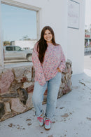 The Sierra Pullover in Pink Purple Floral - Reg & Curvy - Macoma Boutique130 Sweaters