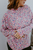 The Sierra Pullover in Pink Purple Floral - Reg & Curvy - Macoma Boutique130 Sweaters