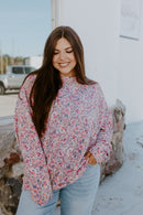 The Sierra Pullover in Pink Purple Floral - Reg & Curvy - Macoma Boutique130 Sweaters