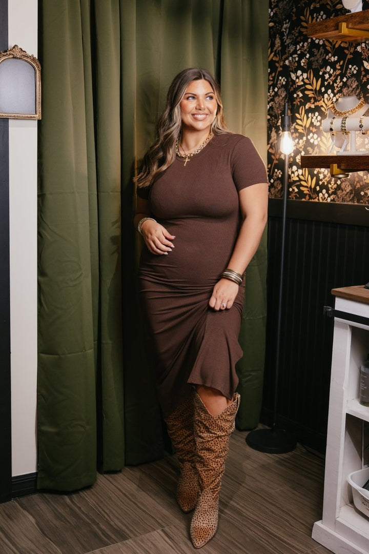 The Staple Dress In Espresso - Macoma Boutique250 Dresses