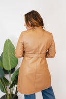The Timeless Tie - Waist Trench Coat In Camel - Macoma Boutique240 Jackets/Blazers