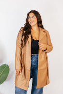 The Timeless Tie - Waist Trench Coat In Camel - Macoma Boutique240 Jackets/Blazers