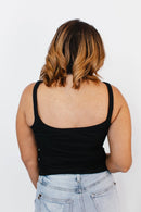 Tied With Love Tank in Black - FINAL SALE - Macoma Boutique110 Tanks