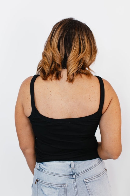 Tied With Love Tank in Black - FINAL SALE - Macoma Boutique110 Tanks