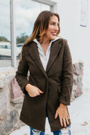 Timeless Tailored Coat In Espresso - Macoma Boutique240 Jackets/Blazers