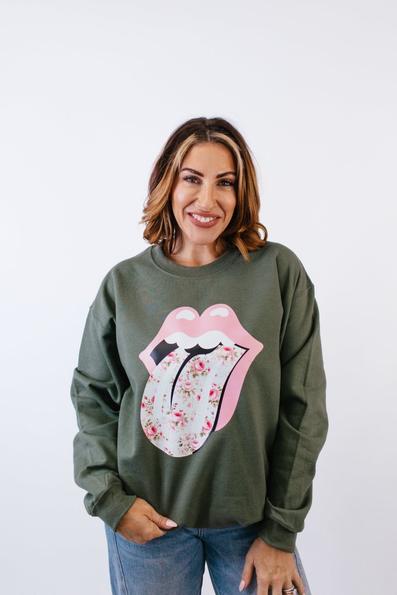 Tongues Out Graphic Pullover - FINAL SALE