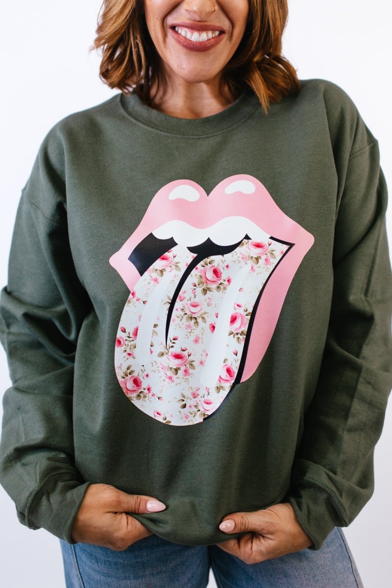 Tongues Out Graphic Pullover - FINAL SALE