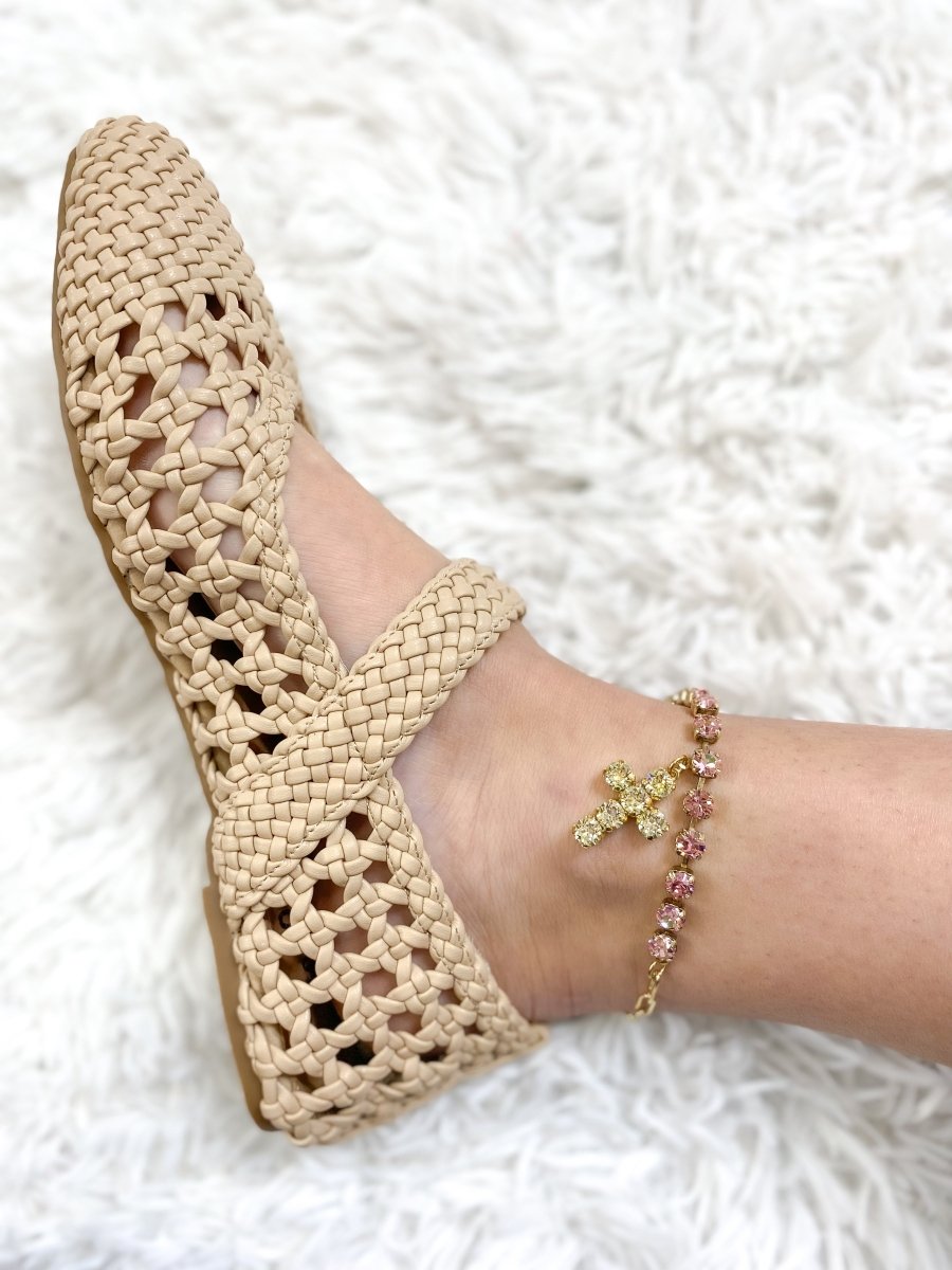 Tova Baby Donatella Anklet In Light Rose Glimmer - Macoma Boutique310 Accessories/Jewelry