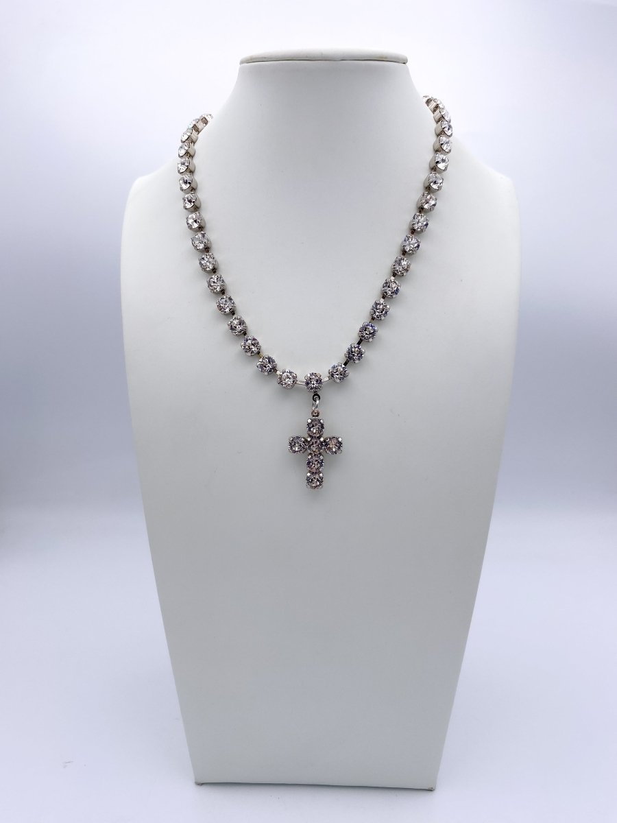 Tova Baby Donatella Necklace In Silver Clear - Macoma Boutique310 Accessories/Jewelry
