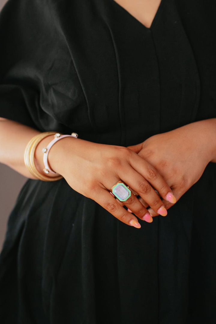 Tova Big Dakota Ring In Pippamint - Macoma Boutique310 Accessories/Jewelry