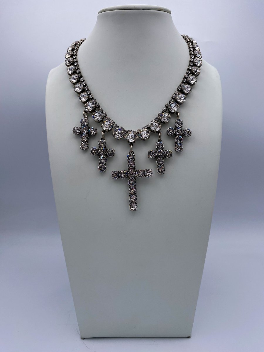 Tova Cassidy Necklace in Antique Silver/Clear