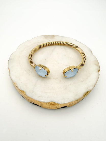 Tova Charlotte Cuff In Cushion Cut/Fairy Dust Ultra Baby Blue - Macoma Boutique310 Accessories/Jewelry
