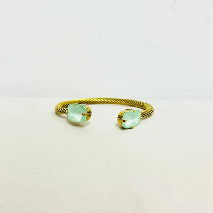 Tova Charlotte Cuff In Cushion Cut/Fairy Dust Ultra Mint - Macoma Boutique310 Accessories/Jewelry
