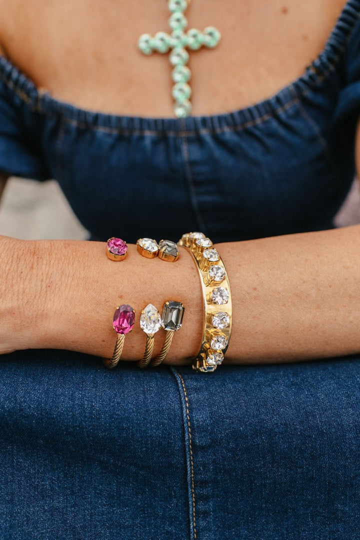 Tova Charlotte Cuff In Oval Dark Rose - Macoma Boutique310 Accessories/Jewelry