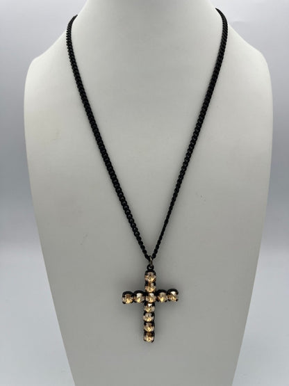 Tova Cross Necklace in Smutt Metallic Gold - Macoma Boutique310 Accessories/Jewelry