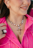 Tova Custom Mini Sofia Cross Necklace in Antique Silver Candy Glam - Macoma Boutique310 Accessories/Jewelry