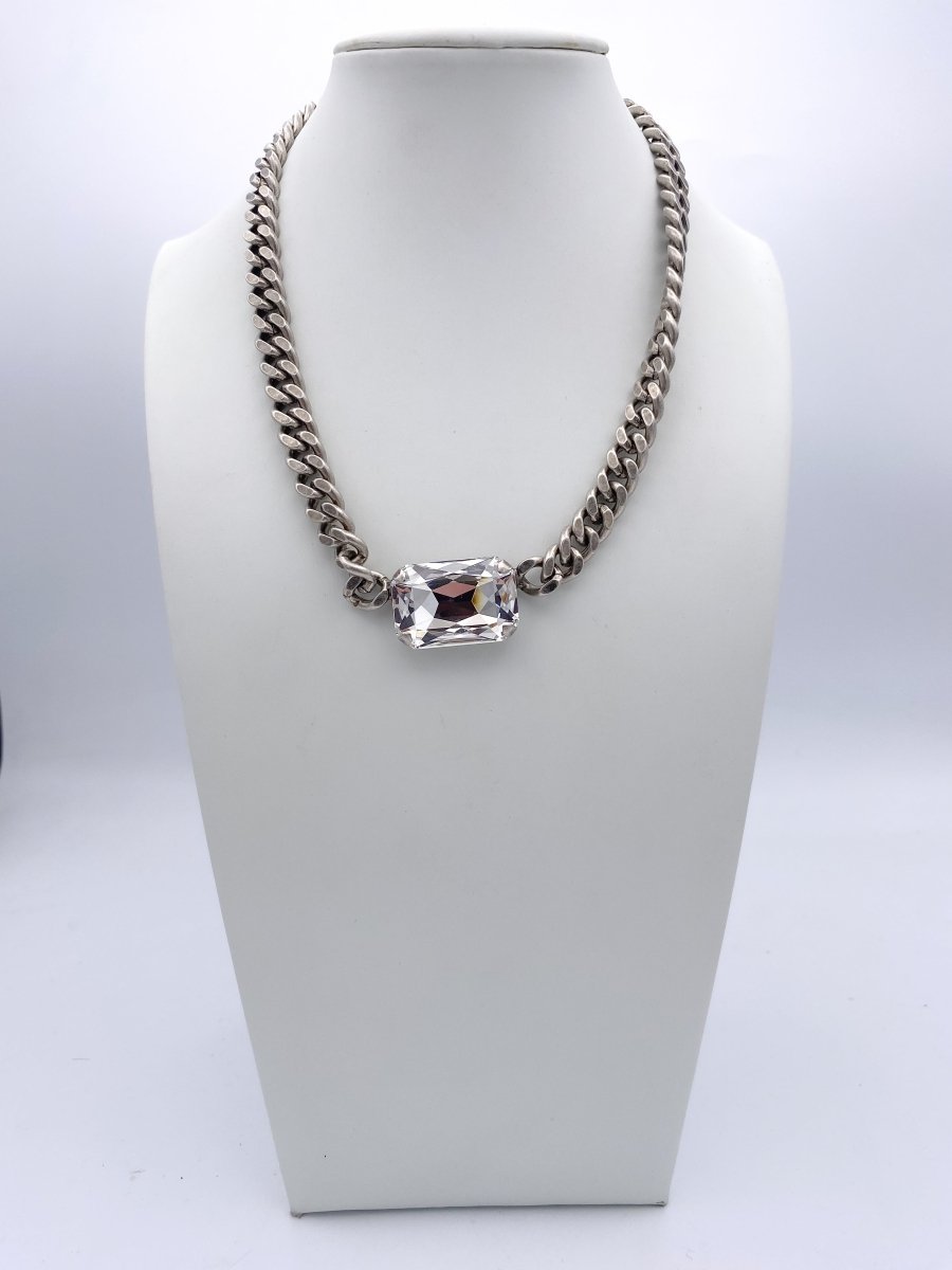 Tova Darcy Necklace in Antique Silver/Clear
