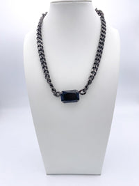 Tova Darcy Necklace in Gunmetal/Jet