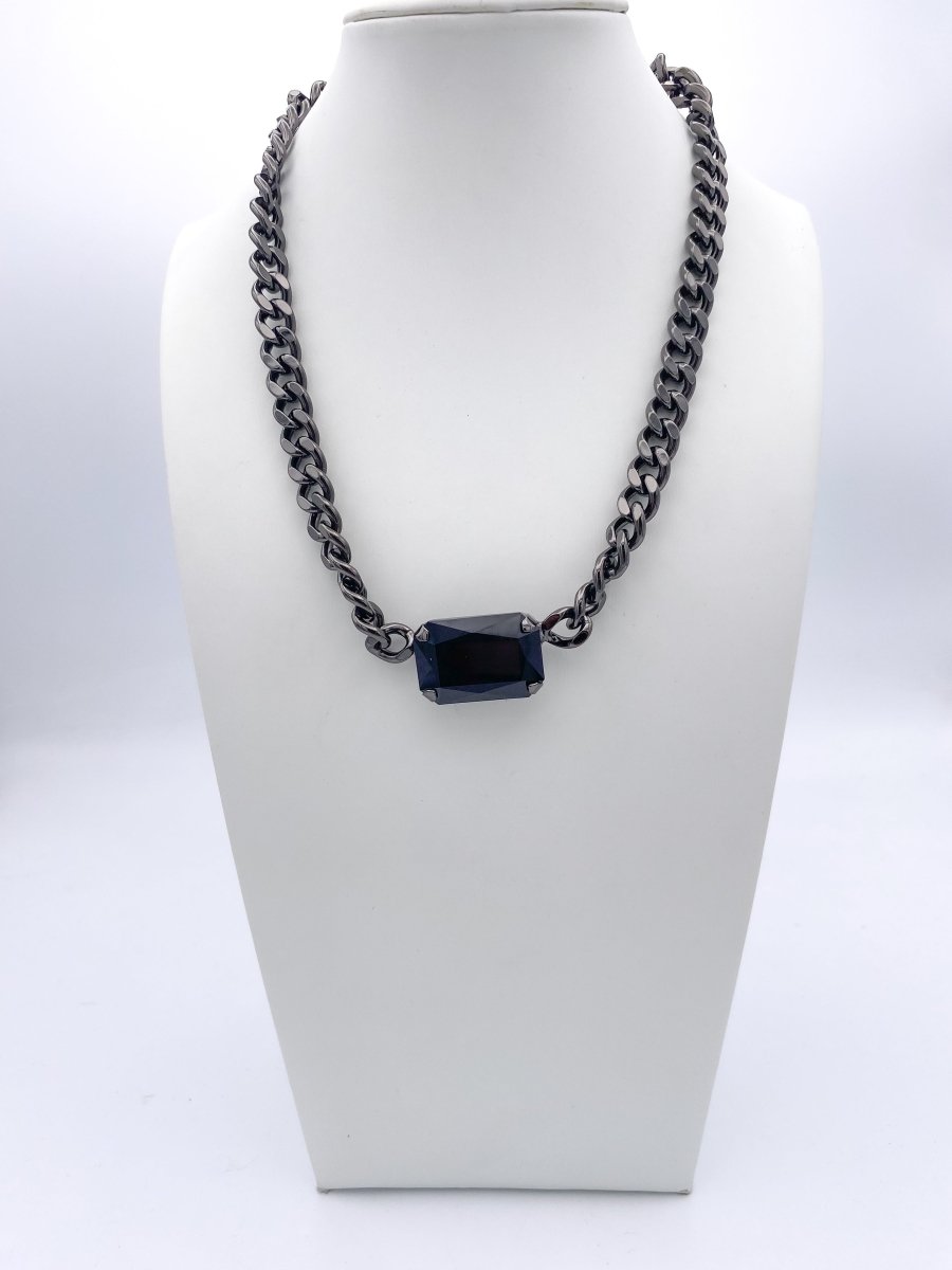 Tova Darcy Necklace in Gunmetal/Jet