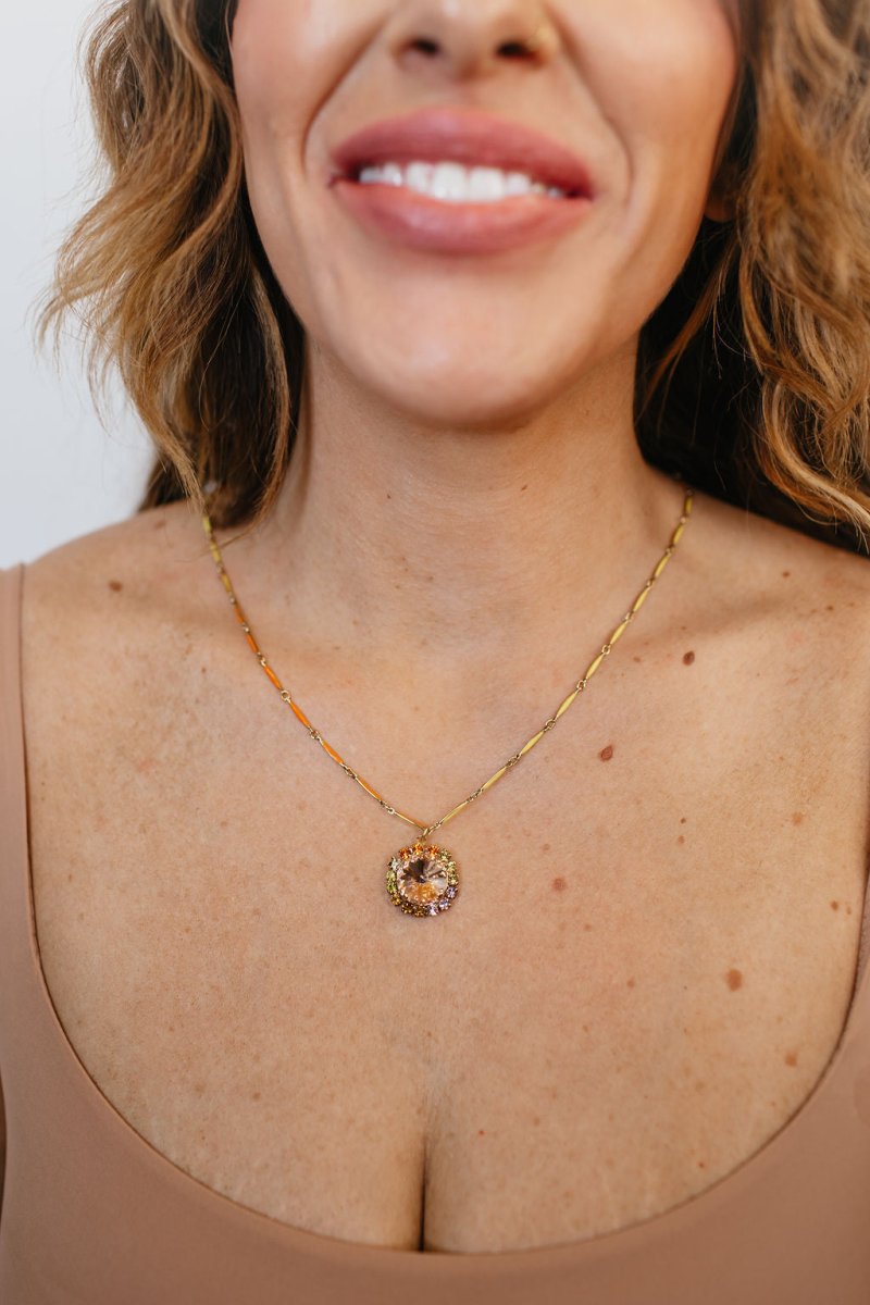 Tova Dawnie Necklace in Orange Yellow - Macoma Boutique310 Accessories/Jewelry