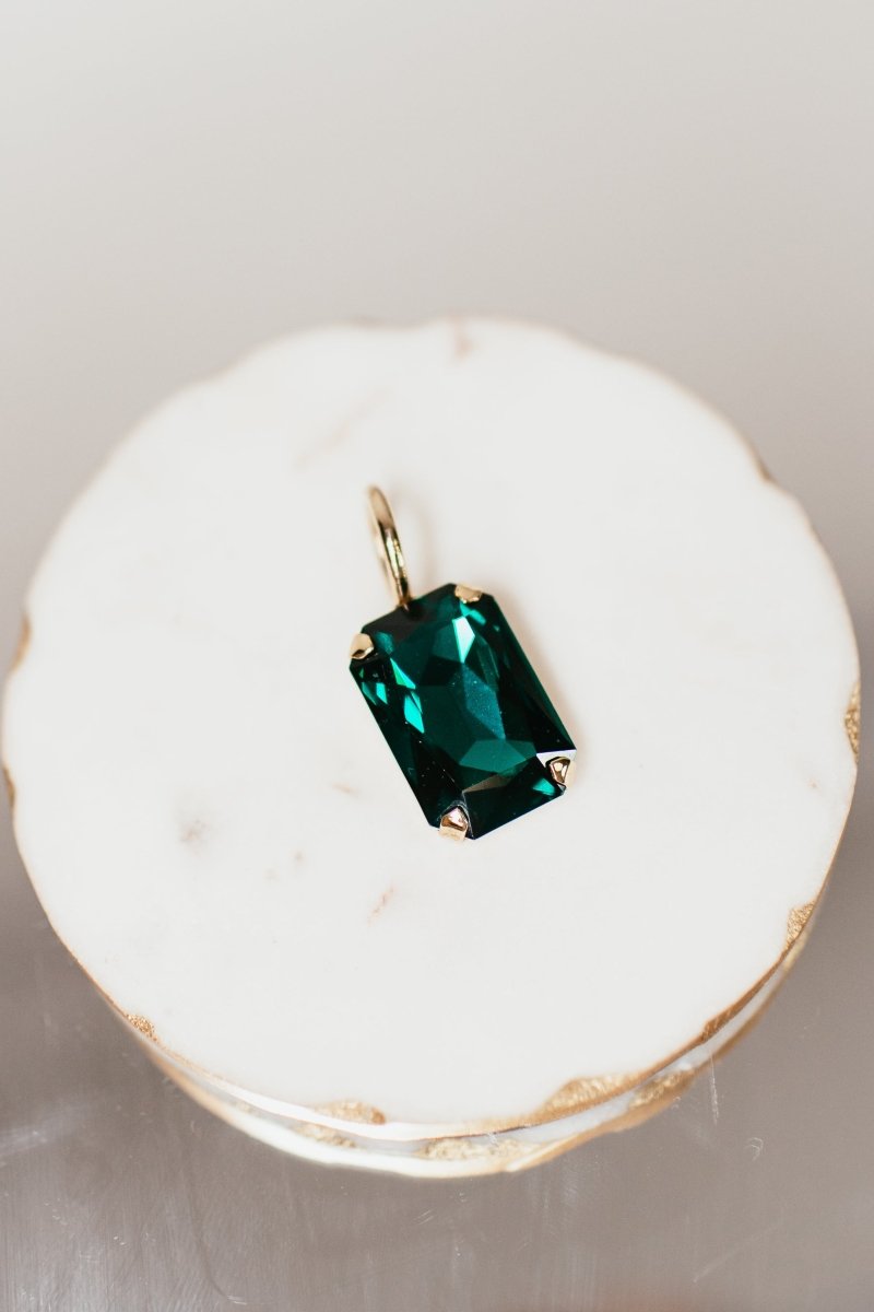 Tova Fort Worth Pendants - Big Rectangle Emerald