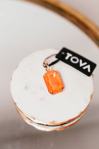 Tova Fort Worth Pendants - Big Rectangle Neon Orange