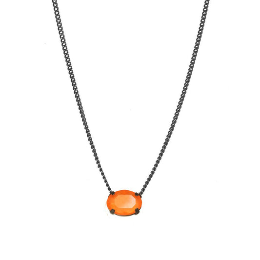 Tova Iza Necklace in Gunmetal Electric Orange - Macoma Boutique310 Accessories/Jewelry
