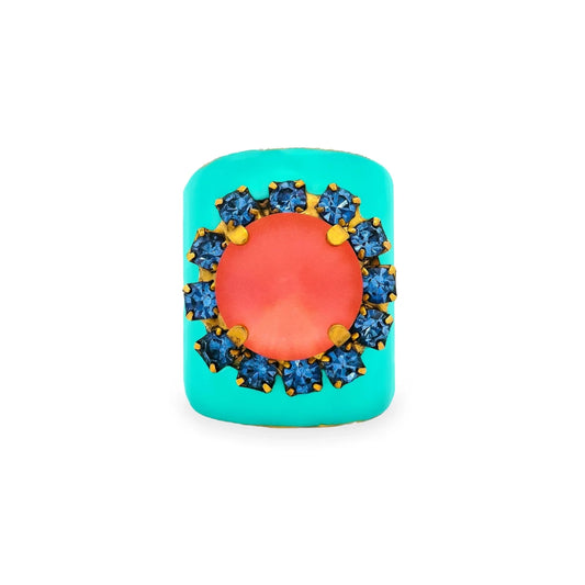 Tova Jacci Ring Enamel In Mint - Macoma Boutique310 Accessories/Jewelry