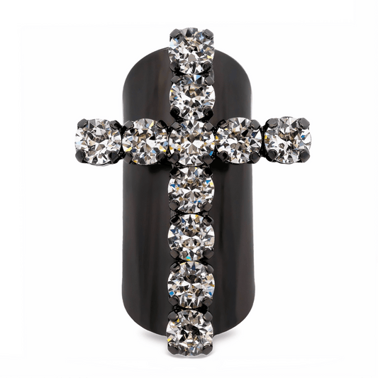 Tova Jalus Ring in Gunmetal Clear - Macoma Boutique310 Accessories/Jewelry