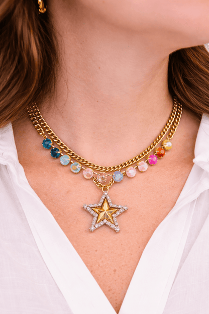 Tova Layered Star Necklace In Fairy Dust - Macoma Boutique310 Accessories/Jewelry