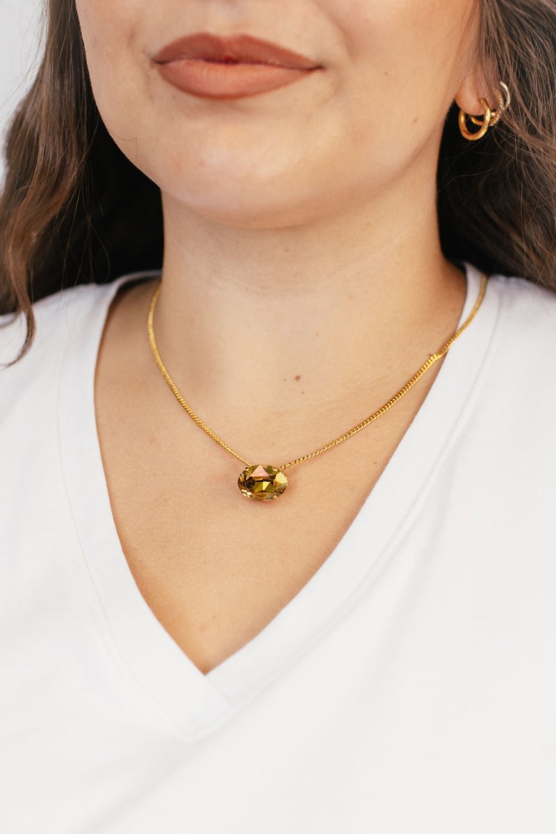 Tova Mega Iza Necklace in Antique Gold Jonquil Starlight - Macoma Boutique310 Accessories/Jewelry