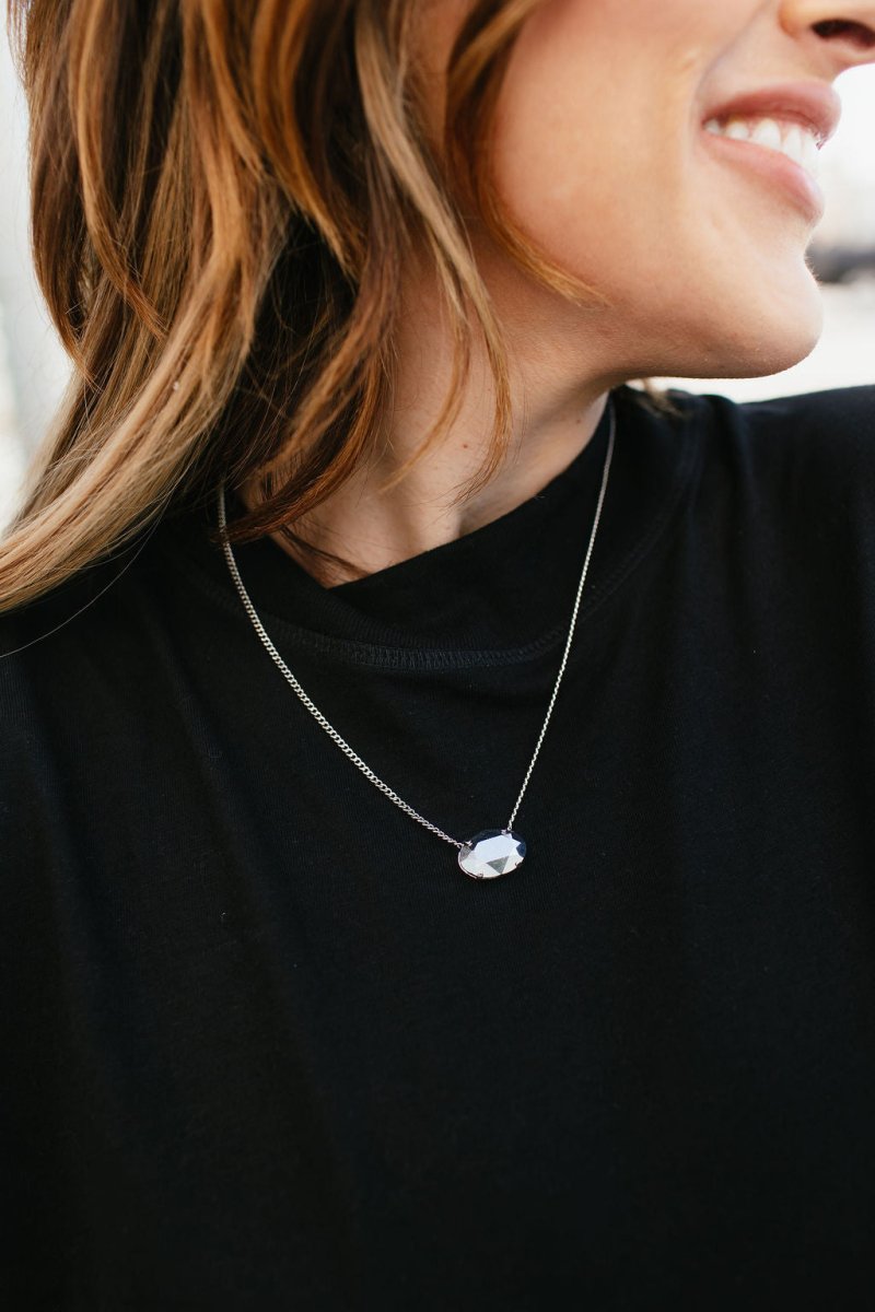 Tova Mega Iza Necklace in Chrome - Macoma Boutique310 Accessories/Jewelry