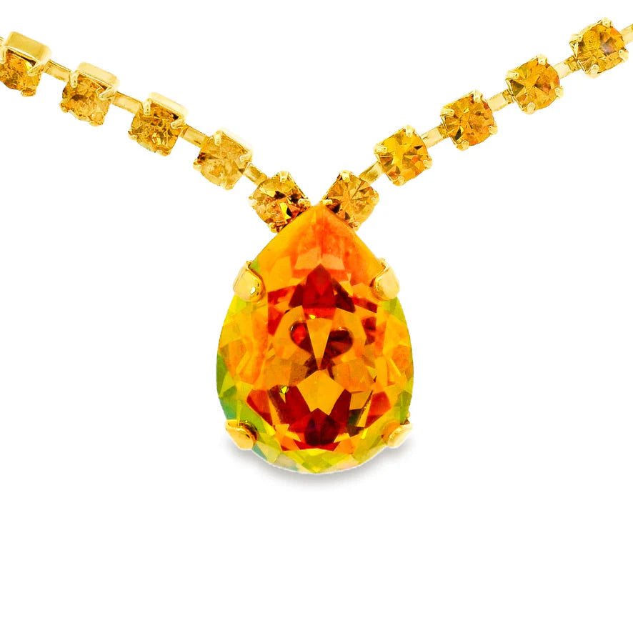 Tova Milli Necklace In Light Topaz Citrus Lime Brandy - Macoma Boutique310 Accessories/Jewelry