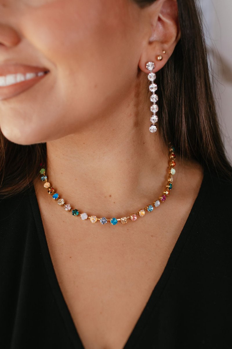 Tova Mini Berenike Earrings In Silver/Light Clear - Macoma Boutique310 Accessories/Jewelry
