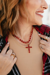 Tova Mini Donatella Necklace in Scarlet