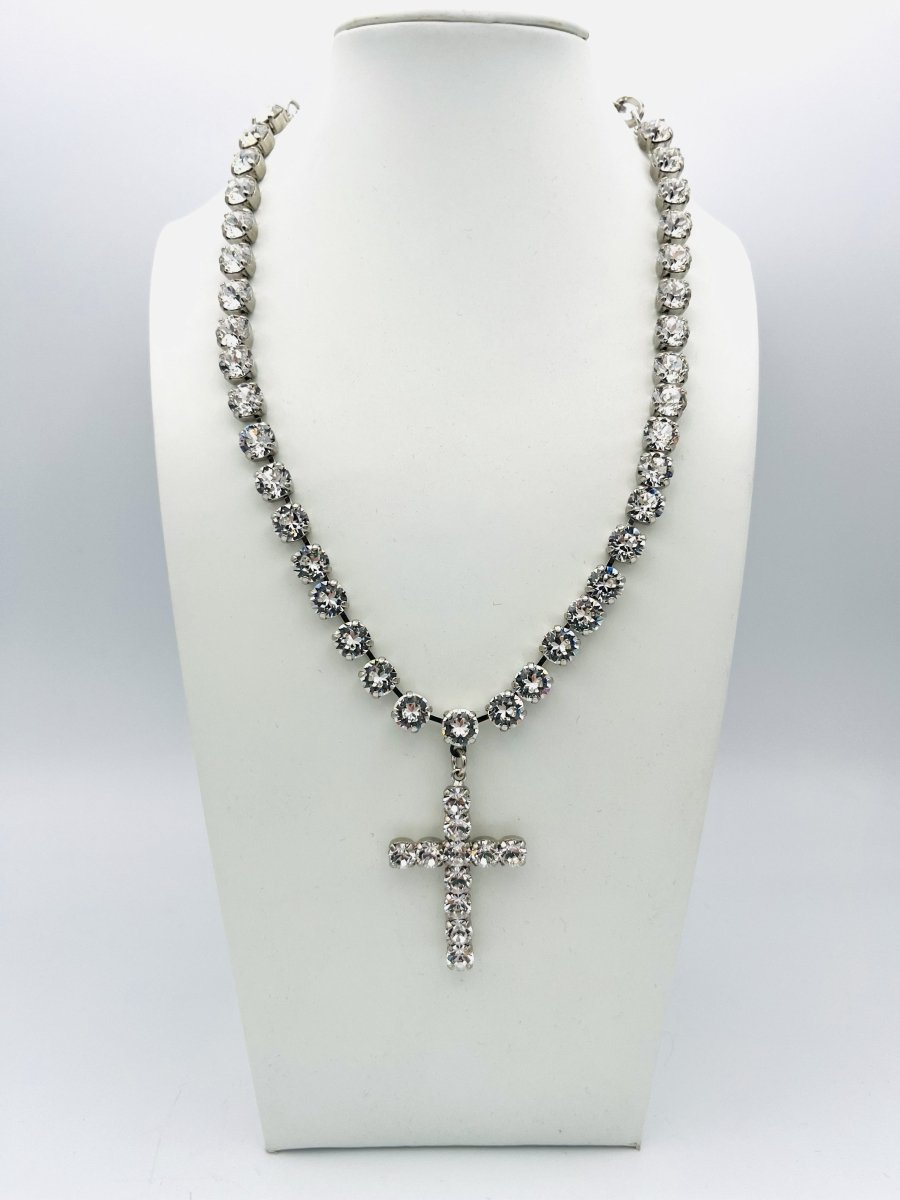 Tova Mini Donatella Necklace In Silver Clear - Macoma Boutique310 Accessories/Jewelry