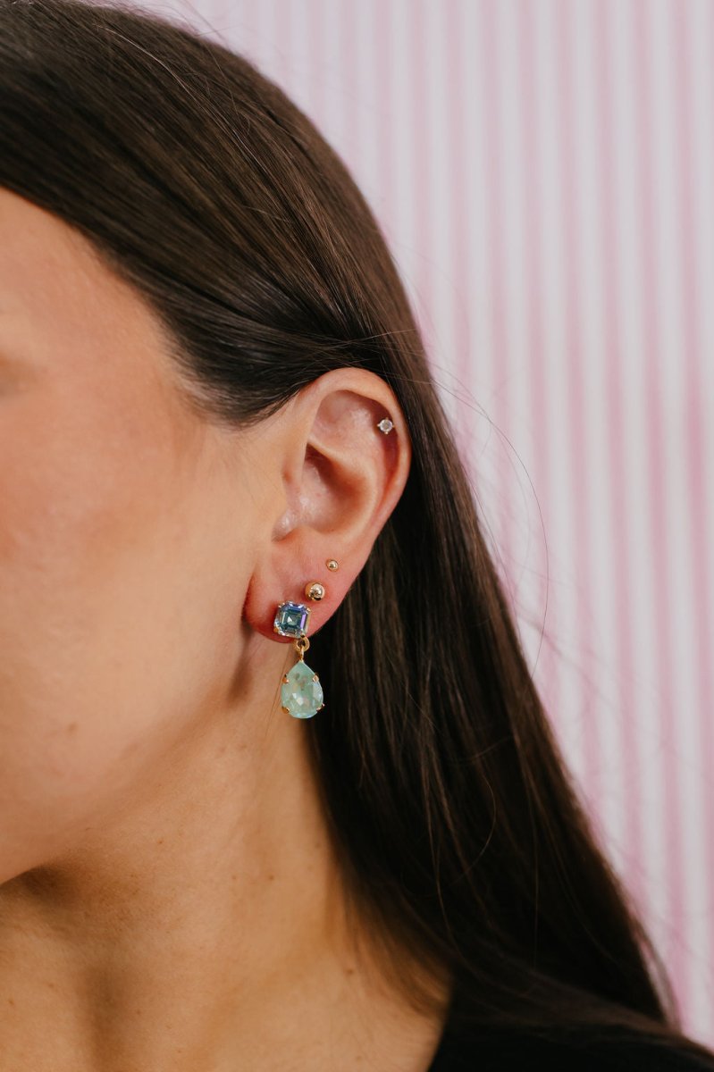 Tova Mini Estelle Earrings In Ultra Mint - Macoma Boutique310 Accessories/Jewelry
