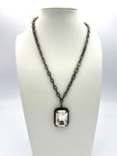 Tova Mini Soleil Necklace in Gunmetal / Clear Crystal - Macoma Boutique310 Accessories/Jewelry