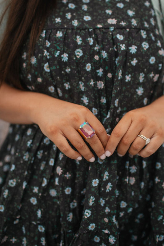 Tova Mini Soleil Ring In Orchid Ignite Purple Haze - Macoma Boutique310 Accessories/Jewelry