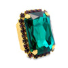 Tova Mini Soleil Ring with Trim in Emerald - Macoma Boutique310 Accessories/Jewelry