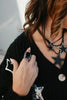 Tova Mini Soleil Ring with Trim in Gunmetal / Jet Crystal - Macoma Boutique310 Accessories/Jewelry