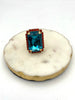 Tova Mini Soleil Ring with Trim in Indicolite - Macoma Boutique310 Accessories/Jewelry
