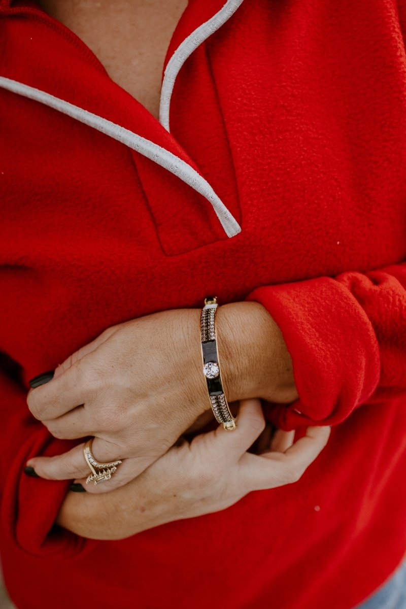 Tova Mireya Bangle in Black and White