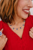 Tova Multi Cross Necklace In Capri Blue - Macoma Boutique310 Accessories/Jewelry