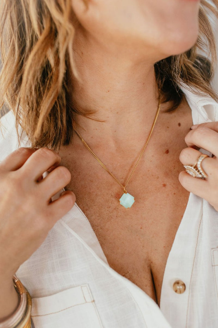 Tova Nikki Necklace In Ultra Mint - Macoma Boutique310 Accessories/Jewelry