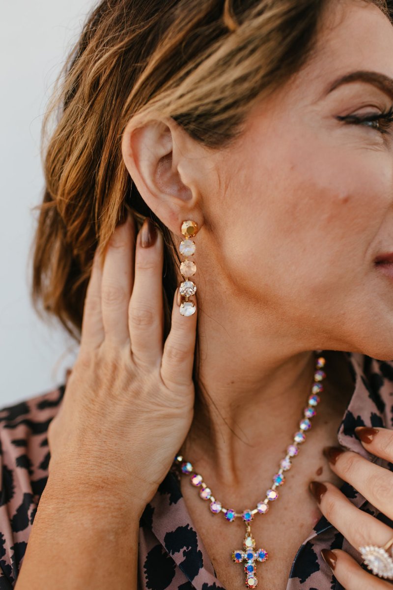 Tova Oakland Drops In Candy Glam Blush - Macoma Boutique310 Accessories/Jewelry