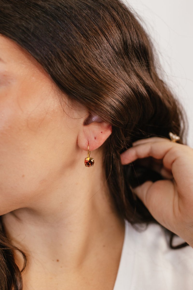 Tova Oakland Hook Earrings in Antique Gold Chocolate - Macoma Boutique310 Accessories/Jewelry